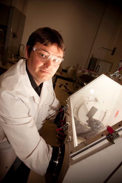 Aaron Marshall in his UC lab